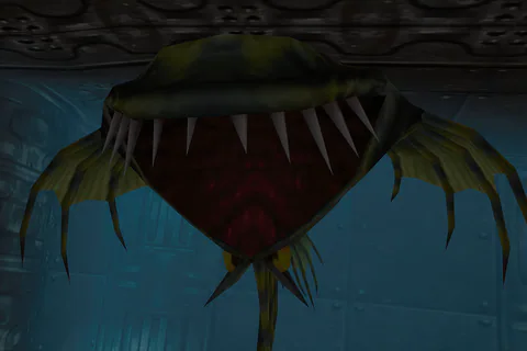 Lord Woo Fak Fak floating upside down inside Davy Jones’ Locker after the battle