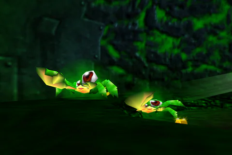 Two Mutie Snippets approach along the green chamber’s floor