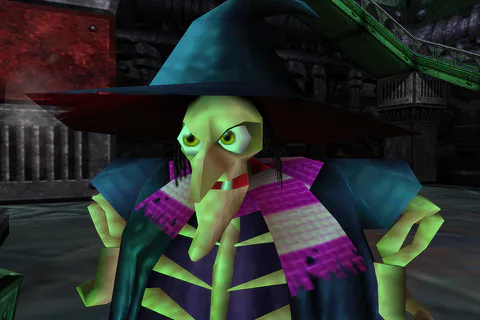 Gruntilda in her skeletal form in Banjo-Tooie.