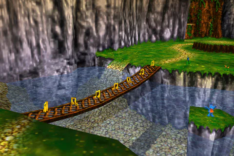 Musical Notes along the bridge near the entrance to Mumbo’s Mountain