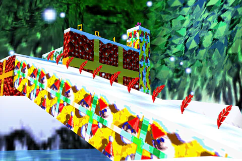 Red Feathers along a snow-covered present ledge in Freezeezy Peak