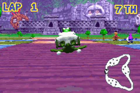Klungo racing towards the fortress in Cauldron Keep.