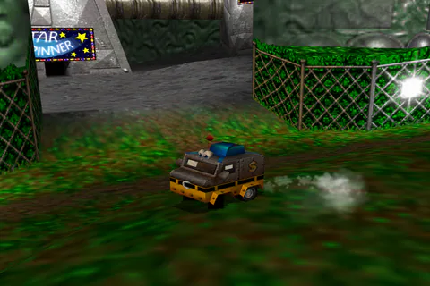 Humba Wumba's Van transformation beside the Star Spinner attraction in Witchyworld.