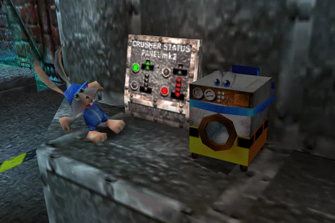 Washer beside a Skivvy and the worker status panel